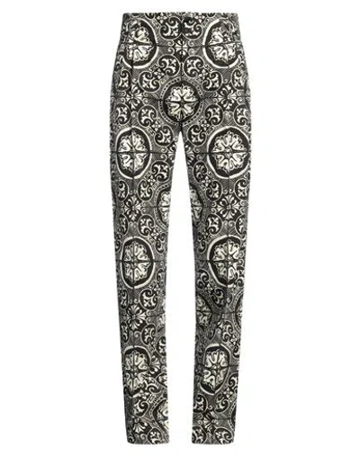Dolce & Gabbana Man Pants Black Size 42 Cotton, Elastane In Gray