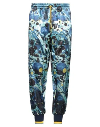 Dolce & Gabbana Man Pants Blue Size 36 Polyester, Elastane, Brass, Polyamide