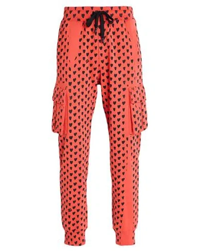 Dolce & Gabbana Man Pants Coral Size 40 Cotton, Elastane