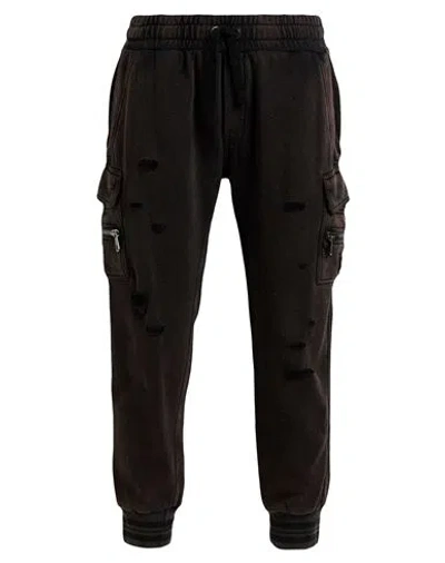 Dolce & Gabbana Man Pants Dark Brown Size 38 Cotton