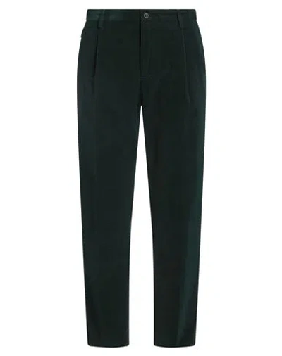 Dolce & Gabbana Man Pants Green Size 38 Cotton, Elastane