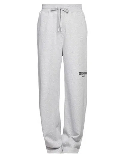 Dolce & Gabbana Man Pants Grey Size 34 Cotton, Elastane