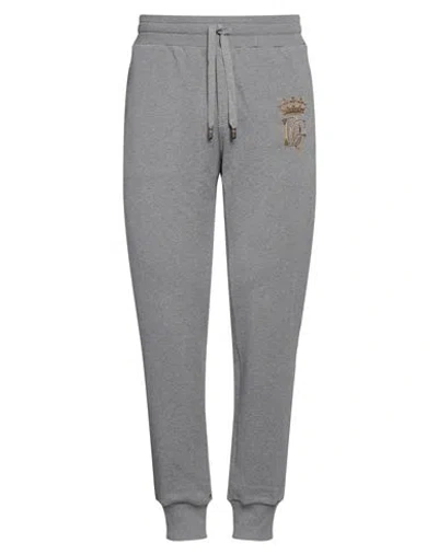 Dolce & Gabbana Man Pants Grey Size 38 Cotton, Elastane, Polyester, Viscose, Polyamide In Gray