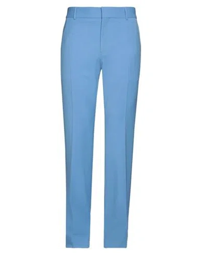Dolce & Gabbana Man Pants Light Blue Size 38 Wool, Elastane