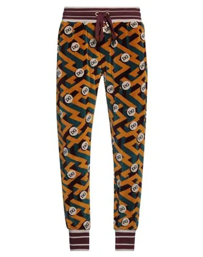 Dolce & Gabbana Man Pants Marigold Size 34 Cotton, Polyamide In Yellow