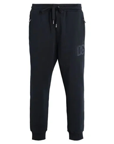 Dolce & Gabbana Man Pants Midnight Blue Size 36 Cotton, Elastane, Viscose In Black