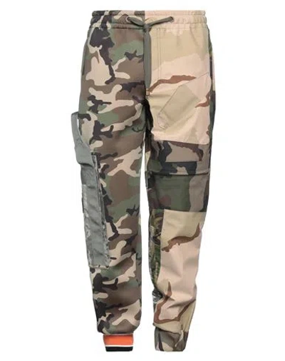 Dolce & Gabbana Man Pants Military Green Size 38 Polyester, Cotton, Elastane