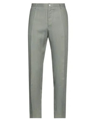 Dolce & Gabbana Man Pants Military Green Size 42 Linen