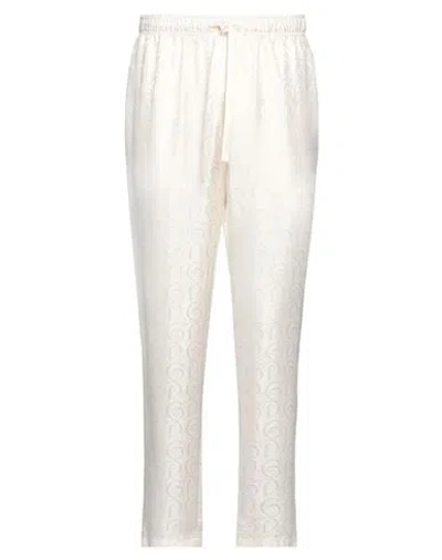 Dolce & Gabbana Man Pants Off White Size 44 Silk