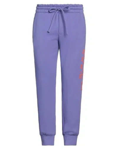 Dolce & Gabbana Man Pants Purple Size 38 Cotton, Polyester