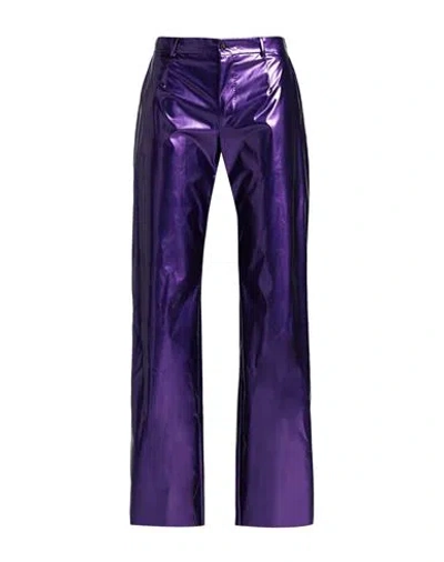 Dolce & Gabbana Man Pants Purple Size 30 Polyamide, Elastane