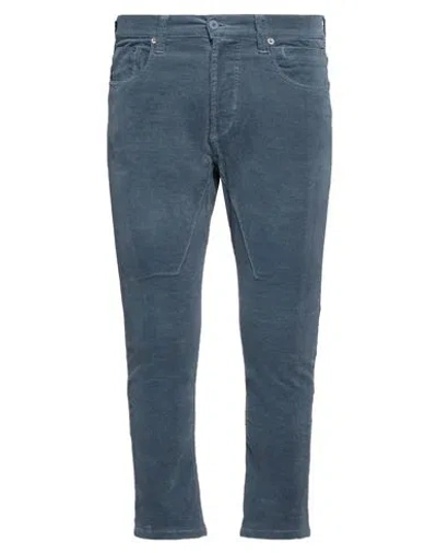 Dolce & Gabbana Man Pants Slate Blue Size 34 Cotton, Elastane
