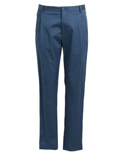 Dolce & Gabbana Man Pants Slate Blue Size 38 Cotton, Elastane