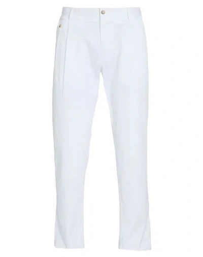 Dolce & Gabbana Man Pants White Size 34 Cotton, Elastane