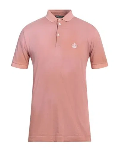 Dolce & Gabbana Man Polo Shirt Antique Rose Size 40 Cotton In Pink