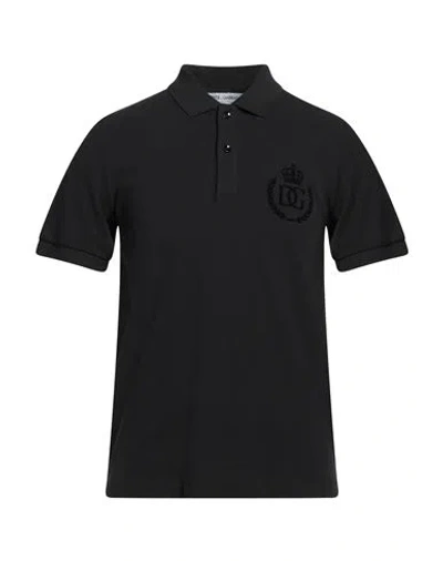 Dolce & Gabbana Man Polo Shirt Black Size 34 Cotton, Viscose