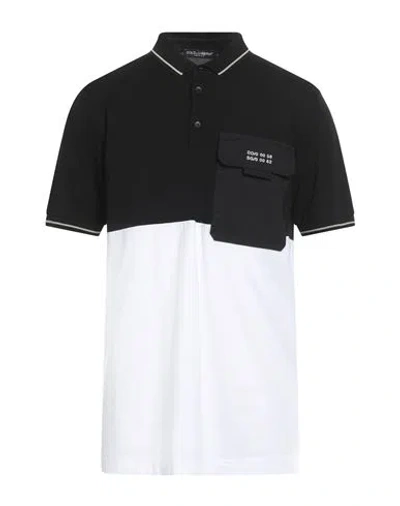 Dolce & Gabbana Man Polo Shirt Black Size 46 Cotton