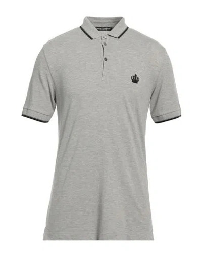 Dolce & Gabbana Man Polo Shirt Grey Size 34 Cotton