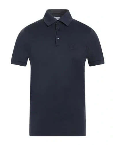 Dolce & Gabbana Man Polo Shirt Midnight Blue Size 34 Cotton