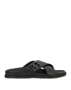 Dolce & Gabbana Men Black Leather Sandals, 9 Luxury Sandals & Floaters For Men Darveys In Multi