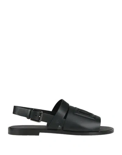 Dolce & Gabbana Man Sandals Black Size 9 Calfskin
