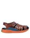 Dolce & Gabbana Man Sandals Brown Size 3y Leather In Brown