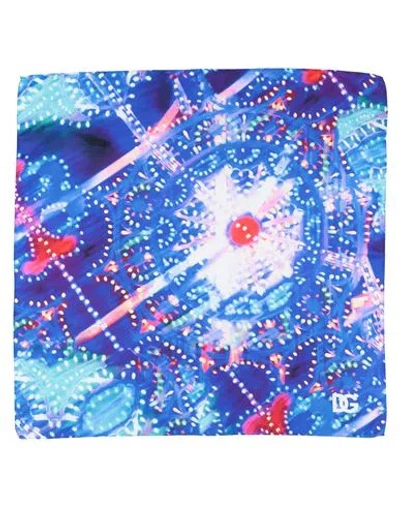Dolce & Gabbana Man Scarf Bright Blue Size - Silk
