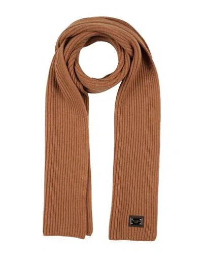Dolce & Gabbana Man Scarf Camel Size - Cashmere In Sand