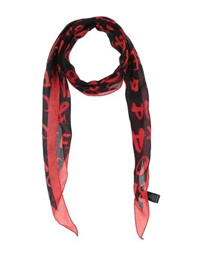 Dolce & Gabbana Man Scarf Red Size - Modal, Cashmere