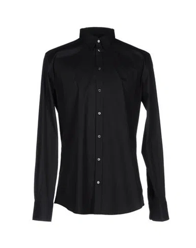 Dolce & Gabbana Man Shirt Black Size 14 ½ Cotton, Elastane
