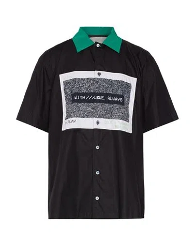 Dolce & Gabbana Man Shirt Black Size 15 ¾ Cotton, Polyester, Viscose