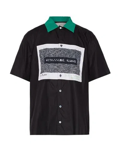 Dolce & Gabbana Man Shirt Black Size 15 Cotton, Polyester, Viscose