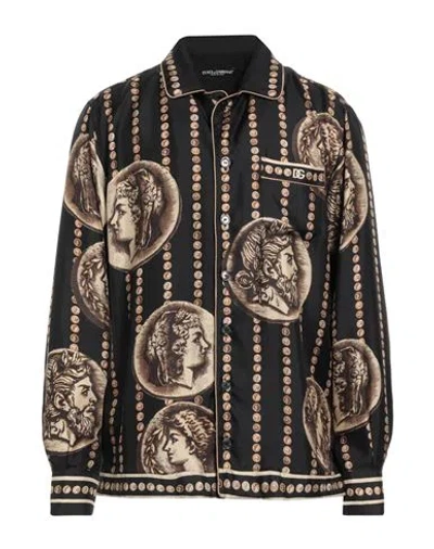 Dolce & Gabbana Man Shirt Black Size 15 ¾ Silk