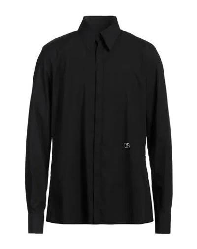 Dolce & Gabbana Man Shirt Black Size 16 Cotton