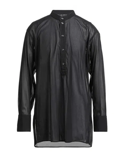 Dolce & Gabbana Man Shirt Black Size 16 Cotton, Viscose