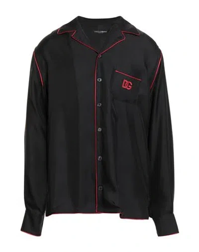 Dolce & Gabbana Man Shirt Black Size 16 ½ Silk
