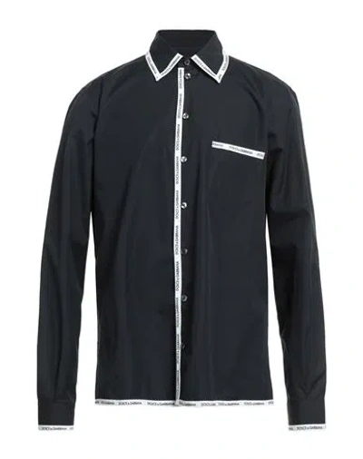 Dolce & Gabbana Man Shirt Black Size 17 Cotton