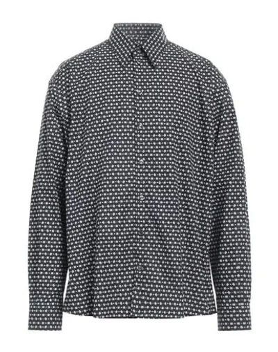 Dolce & Gabbana Long Sleeved Shirt With Allover Logo Print In Black