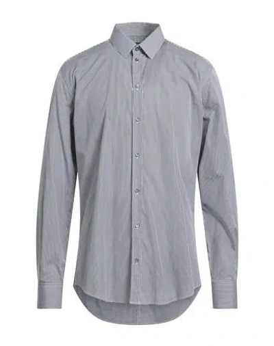 Dolce & Gabbana Man Shirt Black Size 17 ½ Cotton In Gray