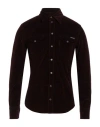 Dolce & Gabbana Micro Rib Velvet Shirt Shirts Black In Black
