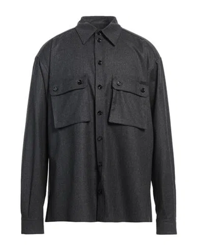 DOLCE & GABBANA DOLCE & GABBANA MAN SHIRT CHARCOAL SIZE 16 WOOL