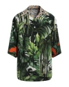 Dolce & Gabbana Man Shirt Green Size 15 ¾ Silk In Green