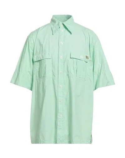 Dolce & Gabbana Man Shirt Light Green Size 17 Cotton