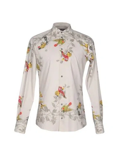 Dolce & Gabbana Man Shirt Light Grey Size 16 Cotton