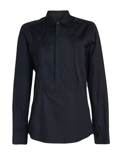 Dolce & Gabbana Man Shirt Midnight Blue Size 16 Cotton In Multi