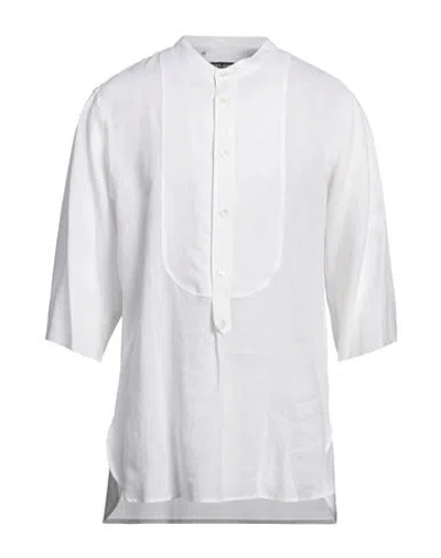 Dolce & Gabbana Man Shirt White Size 17 ½ Linen