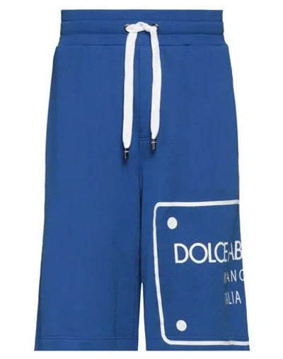 Dolce & Gabbana Man Shorts & Bermuda Shorts Azure Size 44 Cotton, Elastane In Blue