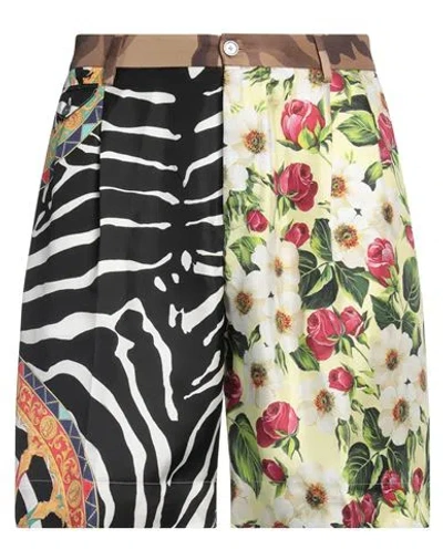 Dolce & Gabbana Man Shorts & Bermuda Shorts Black Size 34 Silk