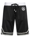 Dolce & Gabbana Black White Men Bermuda Sweatshorts Shorts In Black