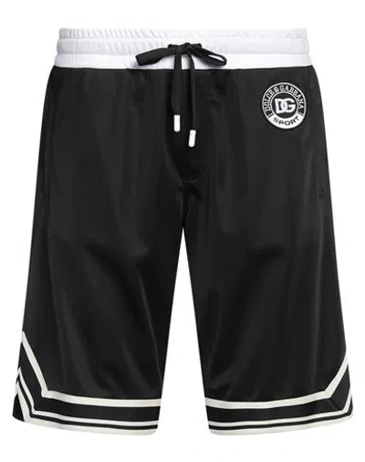DOLCE & GABBANA DOLCE & GABBANA MAN SHORTS & BERMUDA SHORTS BLACK SIZE 36 POLYESTER